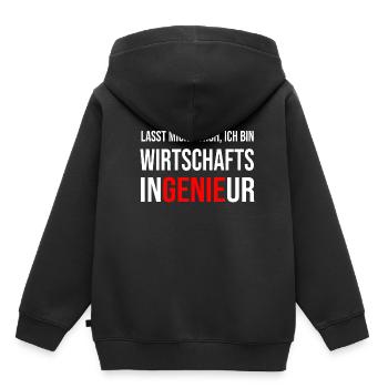Wirtschaftsingenieur Genie Geschenkidee - Kinder Premium Organic Hoodie - Schwarz - Hinten - AI Model Kid Male (0cm)