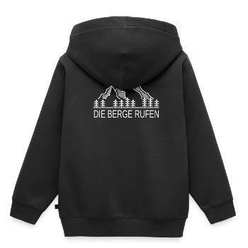 Call the mountains - Kids Premium Organic Hoodie - black - Back - AI Model Kid Male (0cm)