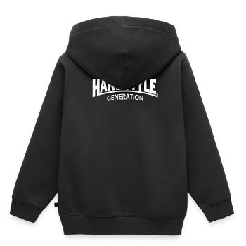 Génération Hardstyle - Sweat Premium à capuche enfant bio - noir - Dos - AI Model Kid Male (0cm)