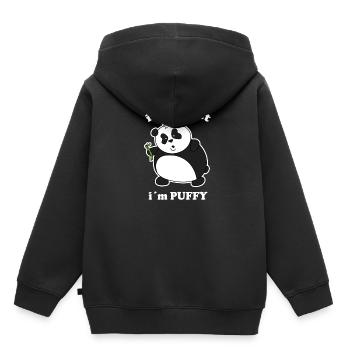 Je ne suis pas gros panda - Sweat Premium à capuche enfant bio - noir - Dos - AI Model Kid Male (0cm)