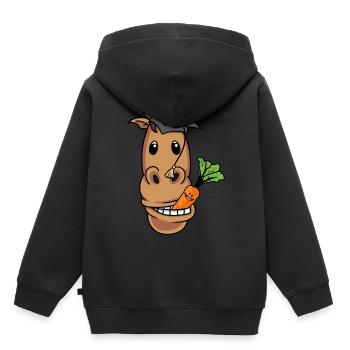 Studied horse Professor Study Uni Reiter Abi - Kids Premium Organic Hoodie - black - Back - AI Model Kid Male (0cm)