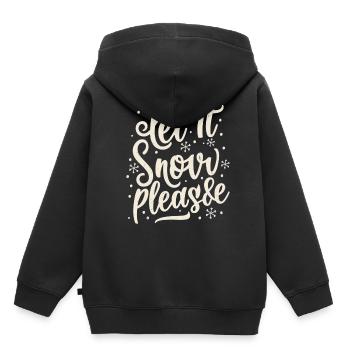 Lass es Schneien - Kinder Premium Organic Hoodie - Schwarz - Hinten - AI Model Kid Male (0cm)