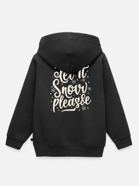 Lass es Schneien - Kinder Premium Organic Hoodie - Schwarz