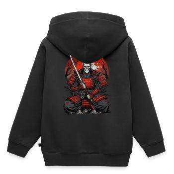 Uralte Samurai - Kinder Premium Organic Hoodie - Schwarz - Hinten - AI Model Kid Male (0cm)