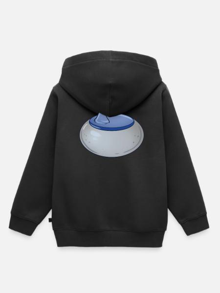 Curling Stein - Kinder Premium Organic Hoodie - Schwarz