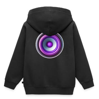 BOOMER SPEAKER - Kids Premium Organic Hoodie - black - Back - AI Model Kid Male (0cm)