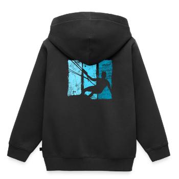 Kiteboard - Kinder Premium Organic Hoodie - Schwarz - Hinten - AI Model Kid Male (0cm)