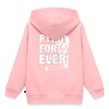 Crâne de pétard pyro - Sweat Premium à capuche enfant bio - rose - Dos - AI Model Kid Female (0cm)