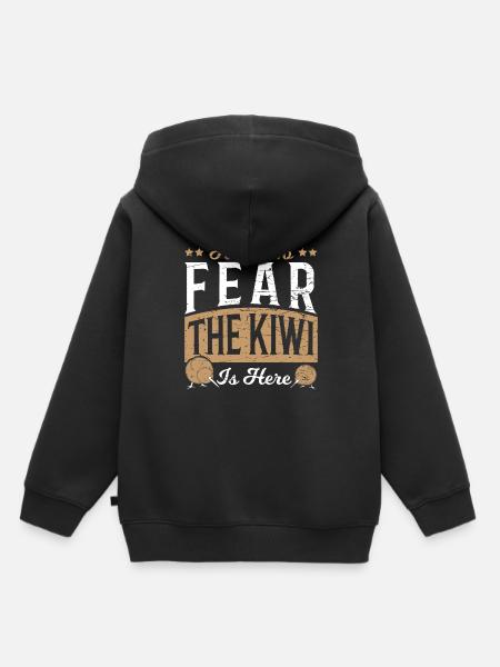 Kiwi - Kinder Premium Organic Hoodie - Schwarz