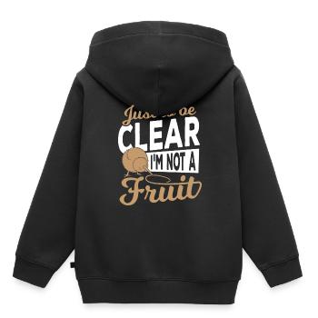 Laufvogel Kiwi - Kinder Premium Organic Hoodie - Schwarz - Hinten - AI Model Kid Male (0cm)