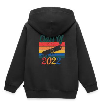 Class of 2022 Graduation Retro Sunset - Kids Premium Organic Hoodie - black - Back - AI Model Kid Male (0cm)
