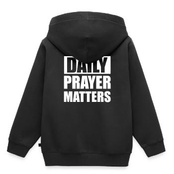 Les prières quotidiennes comptent - Sweat Premium à capuche enfant bio - noir - Dos - AI Model Kid Male (0cm)