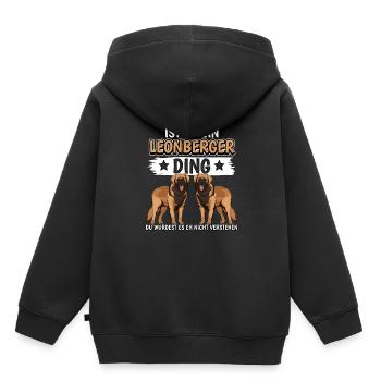 Leonberger Ist so ein Leonberger Ding - Kinder Premium Organic Hoodie - Schwarz - Hinten - AI Model Kid Male (0cm)