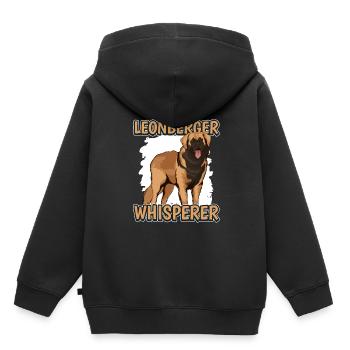 Leonberger Leonberger Whisperer - Kinder Premium Organic Hoodie - Schwarz - Hinten - AI Model Kid Male (0cm)
