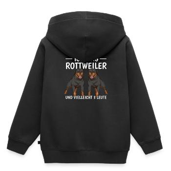 Rottweiler Ich mag Rottweiler - Kinder Premium Organic Hoodie - Schwarz - Hinten - AI Model Kid Male (0cm)