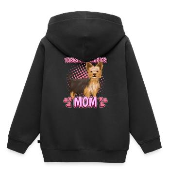 Yorkshire Terrier Yorkshire Terrier Mom - Kinder Premium Organic Hoodie - Schwarz - Hinten - AI Model Kid Male (0cm)