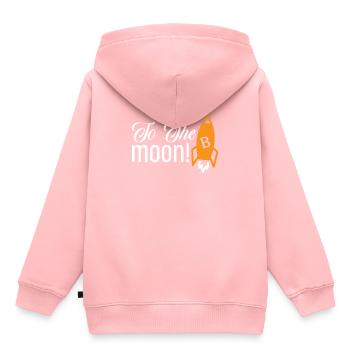 Bitcoins to the moon - Kinder Premium Organic Hoodie - Rosa - Hinten - AI Model Kid Female (0cm)