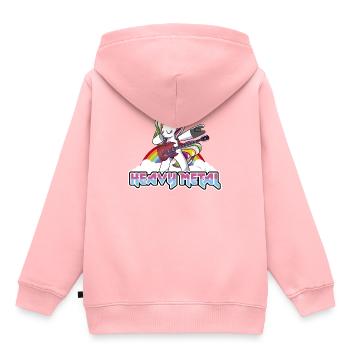 death metal unicorn 3 - Kids Premium Organic Hoodie - rose - Back - AI Model Kid Female (0cm)