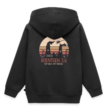 Roentgen 3.6 Not Great Not Terrible Memes Facts - Kids Premium Organic Hoodie - black - Back - AI Model Kid Male (0cm)