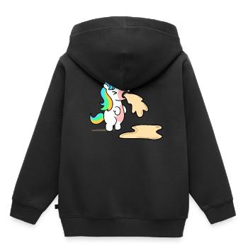 Unicorn spits - Kids Premium Organic Hoodie - black - Back - AI Model Kid Male (0cm)