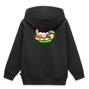 Ice Cream Ice Cream Banana Split Bananas Kawaii Funny - Kids Premium Organic Hoodie - black - Back - AI Model Kid Male (0cm)