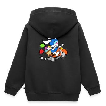 Ostern Osterhase - Kinder Premium Organic Hoodie - Schwarz - Hinten - AI Model Kid Male (0cm)