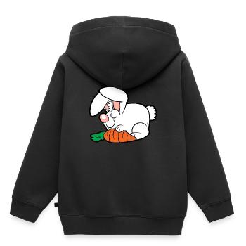 Ostern Osterhase - Kinder Premium Organic Hoodie - Schwarz - Hinten - AI Model Kid Male (0cm)