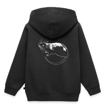 Rate linéaire - Sweat Premium à capuche enfant bio - noir - Dos - AI Model Kid Male (0cm)