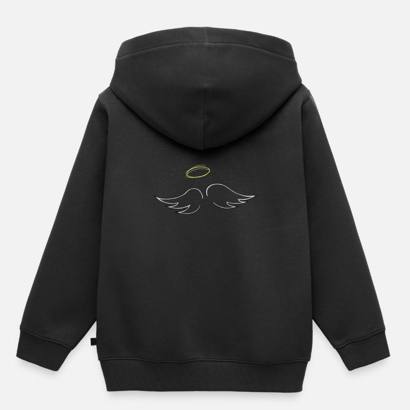 Auréole d'ange - Sweat Premium à capuche enfant bio - noir