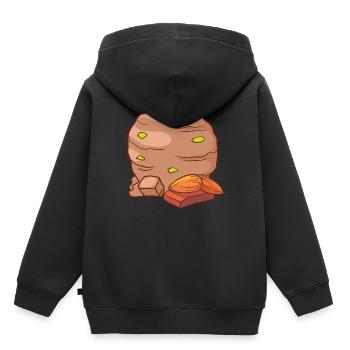 Crème glacée, crème glacée, crème glacée, crème glacée, boule, crème glacée, sundae - Sweat Premium à capuche enfant bio - noir - Dos - AI Model Kid Male (0cm)