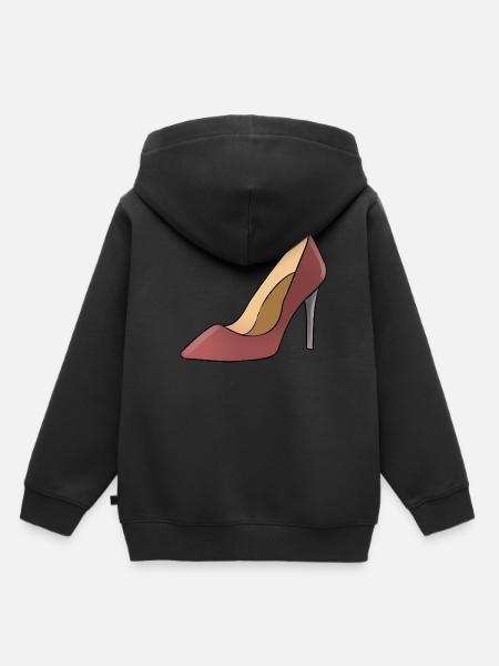 High Heel / Hohe Schuhe - Kinder Premium Organic Hoodie - Schwarz
