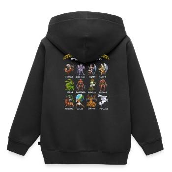 Ancient Greek Mythology Monsters - Kids Premium Organic Hoodie - black - Back - AI Model Kid Male (0cm)