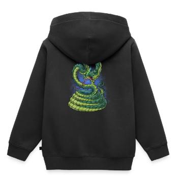 Mythologie égyptienne antique Divinité Apep - Sweat Premium à capuche enfant bio - noir - Dos - AI Model Kid Male (0cm)