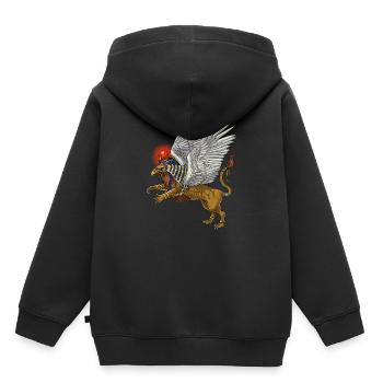 Altägyptische Mythologie Griffin - Kinder Premium Organic Hoodie - Schwarz - Hinten - AI Model Kid Male (0cm)