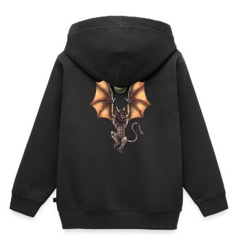 Cryptozoologie Créature Ahool - Sweat Premium à capuche enfant bio - noir - Dos - AI Model Kid Male (0cm)