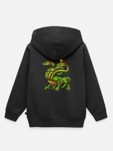 Mythologie grecque Monster Hydra - Sweat Premium à capuche enfant bio - noir