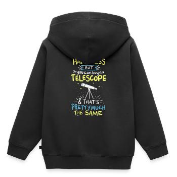 Astronomie - Kinder Premium Organic Hoodie - Schwarz - Hinten - AI Model Kid Male (0cm)