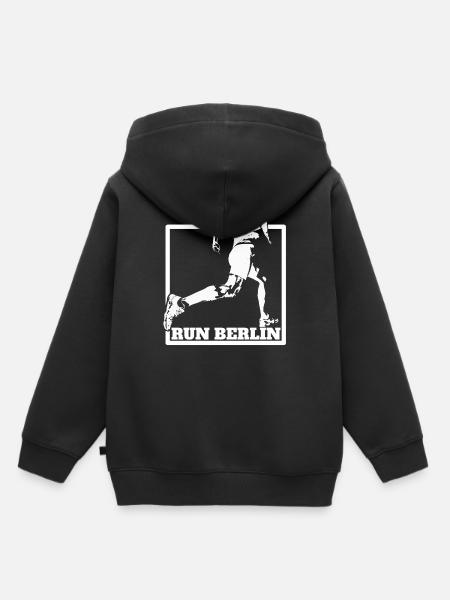 Läufer - Kinder Premium Organic Hoodie - Schwarz