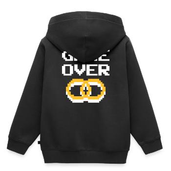 célibataire - Sweat Premium à capuche enfant bio - noir - Dos - AI Model Kid Male (0cm)