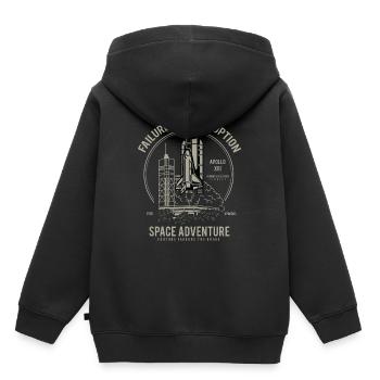 SPACE ADVENTURE - Space Shuttle Shirt Gift - Kids Premium Organic Hoodie - black - Back - AI Model Kid Male (0cm)