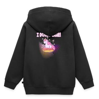 Je Donut licorne soins Donut - Sweat Premium à capuche enfant bio - noir - Dos - AI Model Kid Male (0cm)