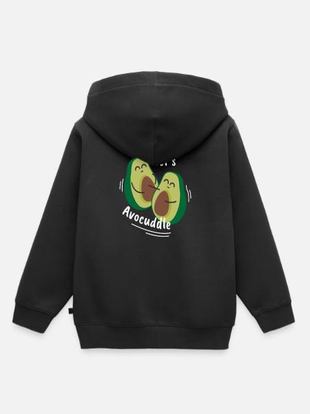 Lets Avocuddle Avocado Kuscheln Süß - Kinder Premium Organic Hoodie - Schwarz