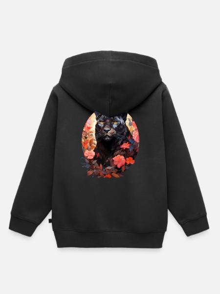 Panther - Kinder Premium Organic Hoodie - Schwarz
