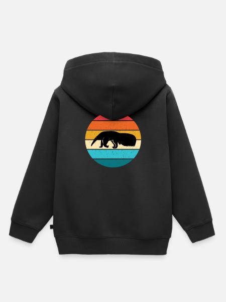 Ameisenbär - Kinder Premium Organic Hoodie - Schwarz