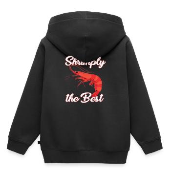 Shrimp - Kinder Premium Organic Hoodie - Schwarz - Hinten - AI Model Kid Male (0cm)