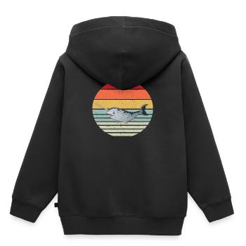 narwhal - Kids Premium Organic Hoodie - black - Back - AI Model Kid Male (0cm)
