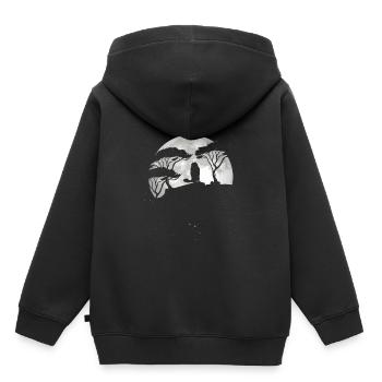 Marmotte Dans la pleine lune - Sweat Premium à capuche enfant bio - noir - Dos - AI Model Kid Male (0cm)