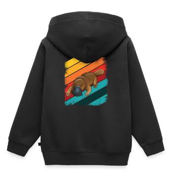 platypus - Kids Premium Organic Hoodie - black - Back - AI Model Kid Male (0cm)