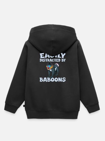 Pavian Spruch - Kinder Premium Organic Hoodie - Schwarz
