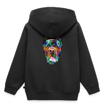 Cane Corso - Sweat Premium à capuche enfant bio - noir - Dos - AI Model Kid Male (0cm)